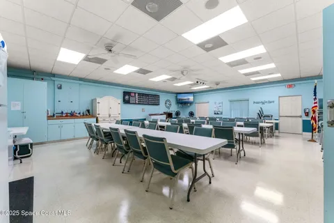 a view of a dining area with furniture
