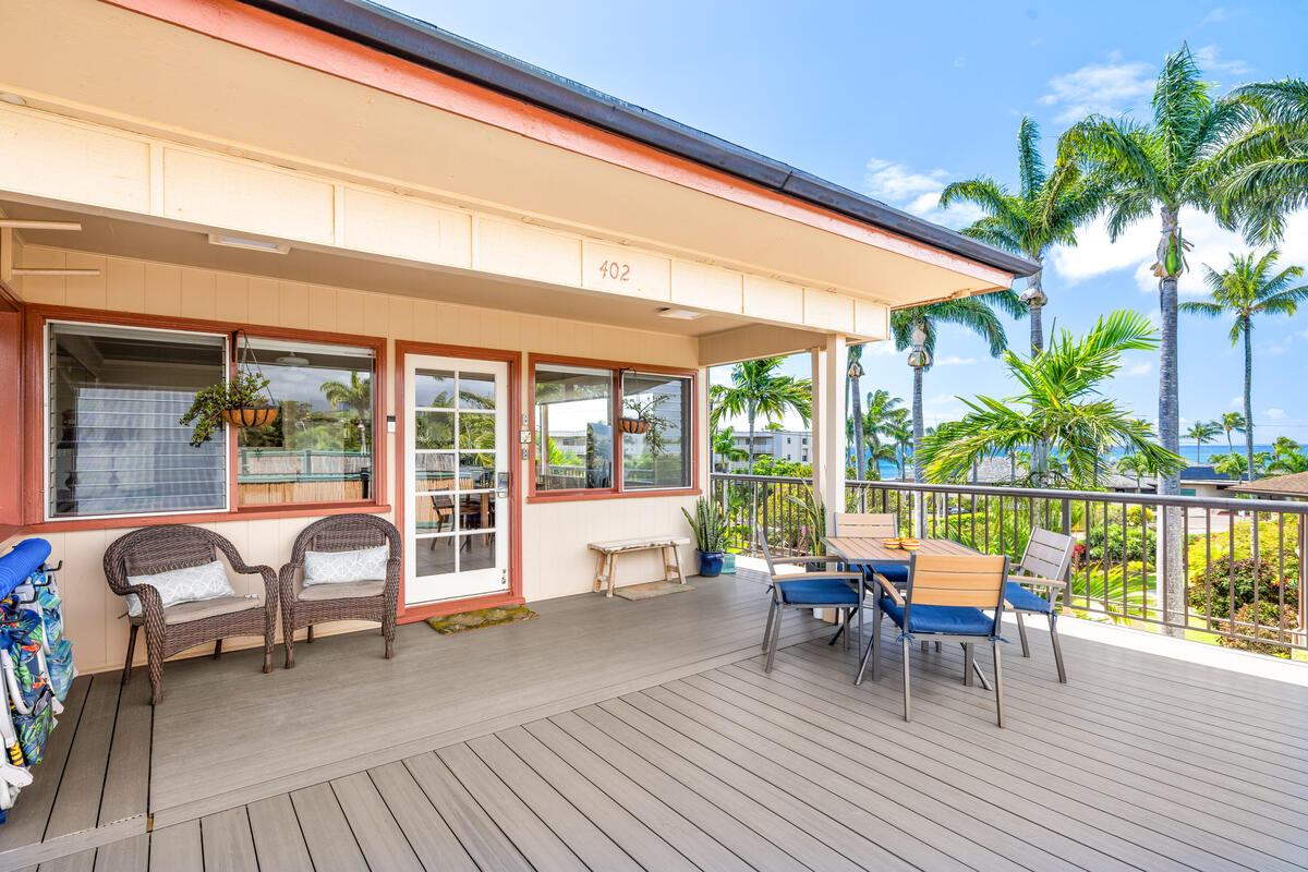 5061 Lawai Road, Unit 402 Koloa, HI 96756 - Photo 3 of 30 a balcony with furniture and garden view