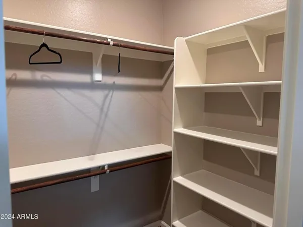 a close view of closet