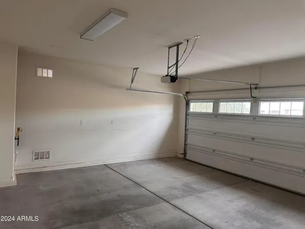 a view of a garage