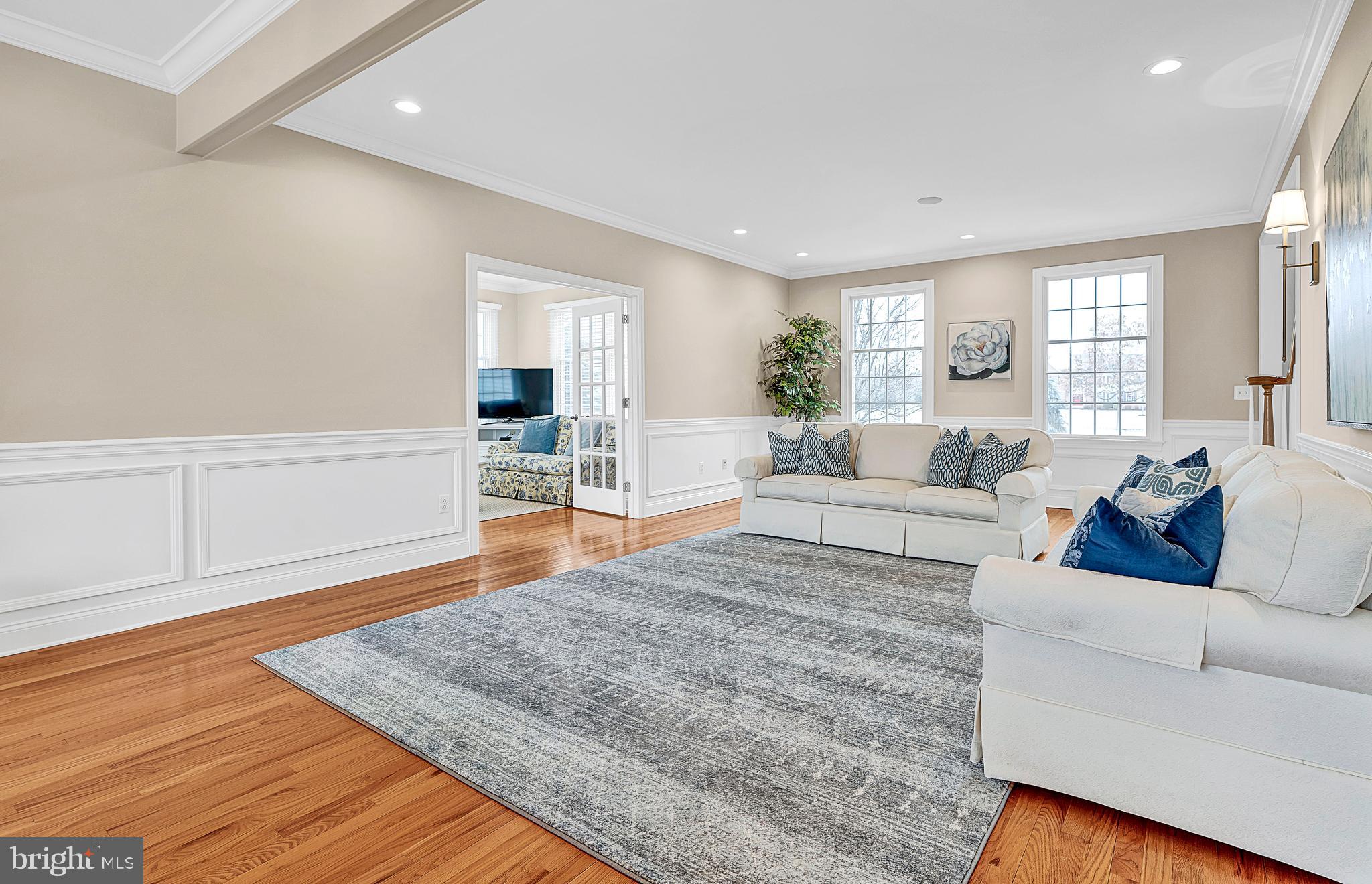 6 Hunters Ridge Drive Pennington, NJ 08534 - Photo 20 of 57 Living room with view into sun room