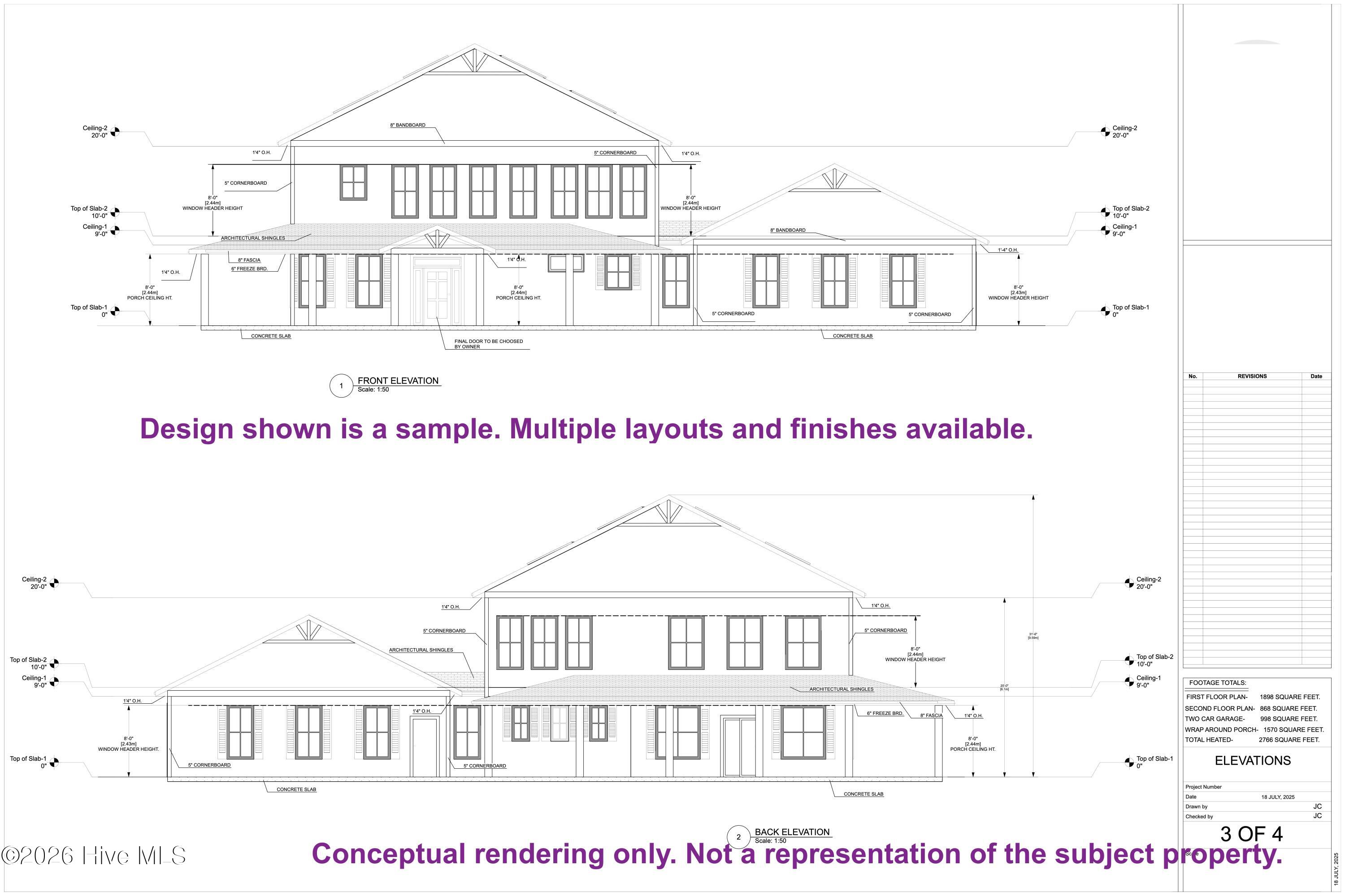 349 Lally Circle Aberdeen, NC 28315 - Photo 6 of 8 ELEVATION Two Story Example