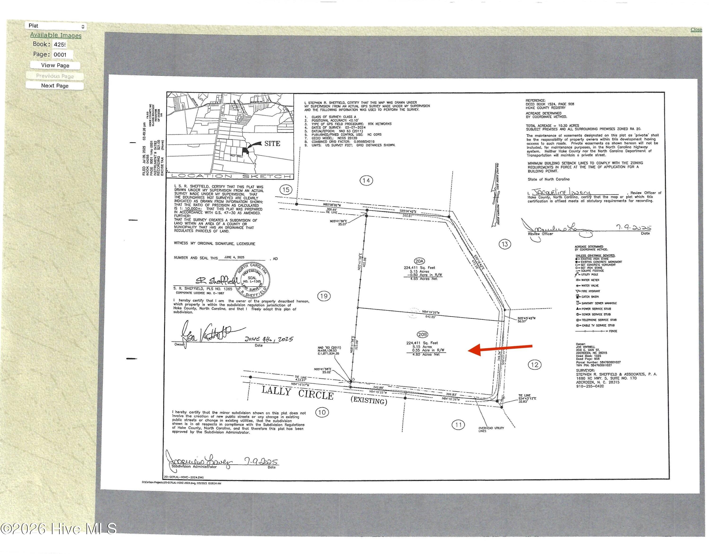 349 Lally Circle Aberdeen, NC 28315 - Photo 8 of 8 Survey Lot 20B