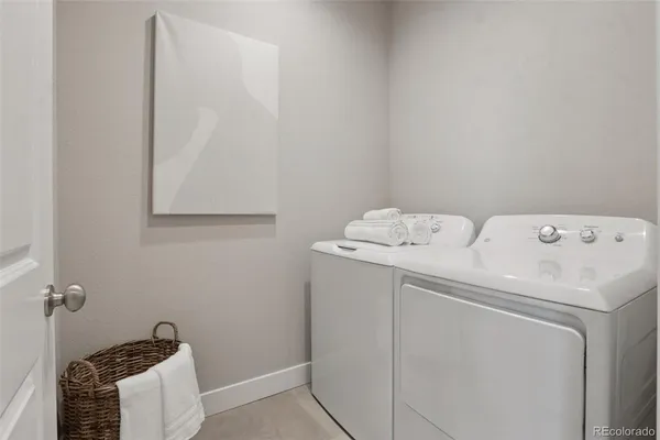 a view of an empty room and workspace