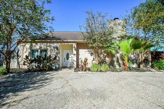 front view of a house with a outdoor space