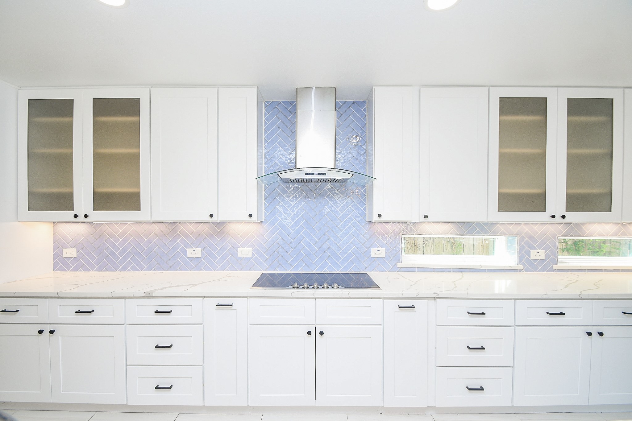 7902 Duffield Lane Houston, TX 77071 - Photo 9 of 31 a kitchen with granite countertop white cabinets and a window