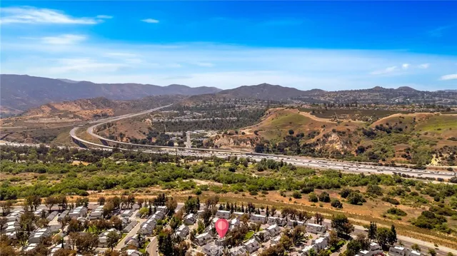 a view of city and mountain