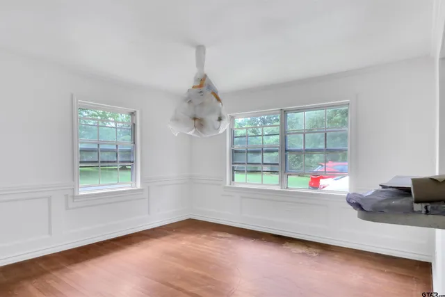 an empty room with a window