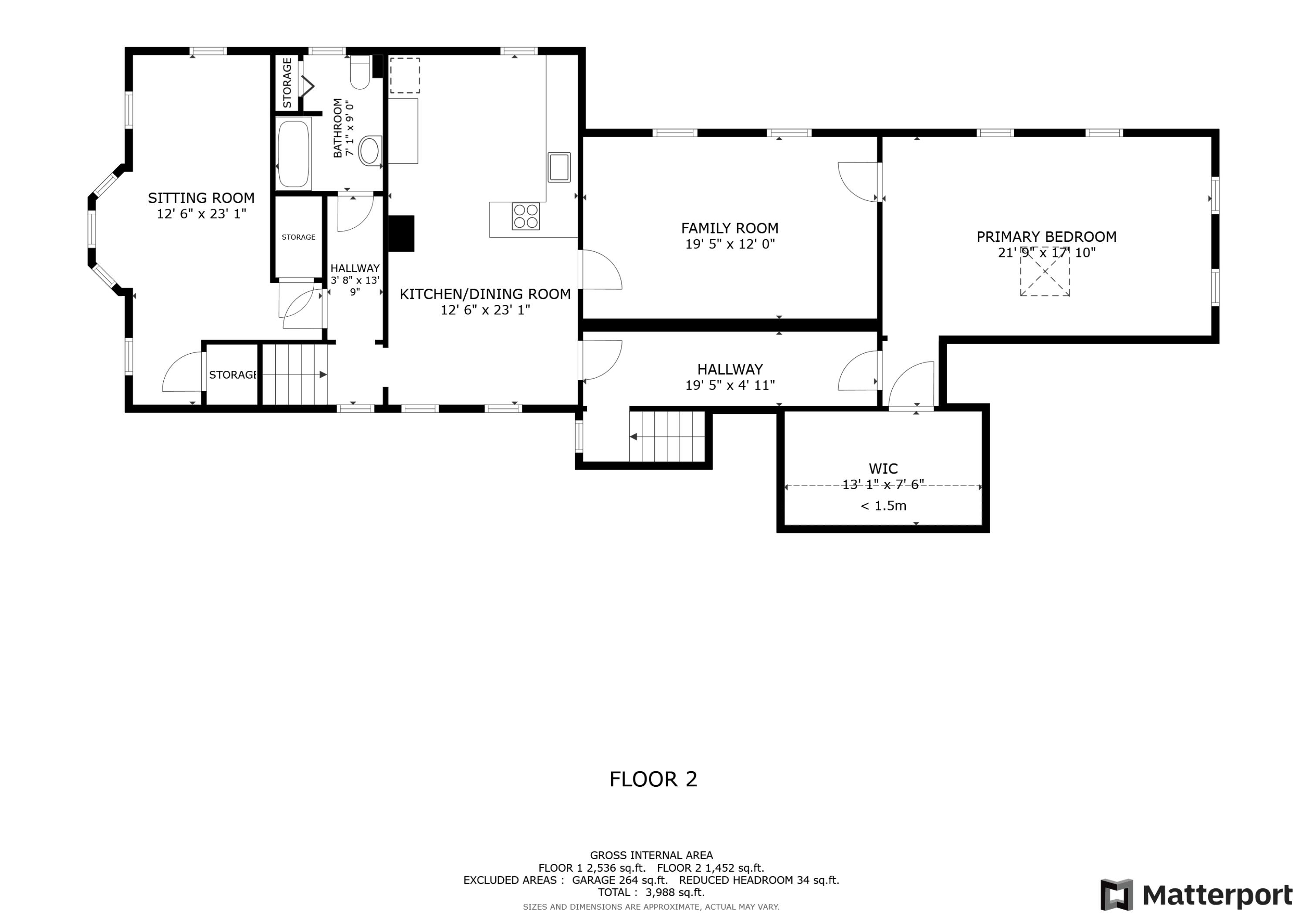4 Sebago Road Hiram, ME 04041 - Photo 73 of 73 Floor 2 Floorplan
