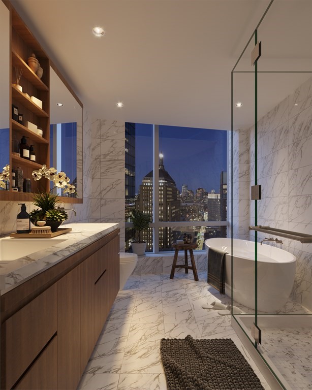 40 Trinity Place, Unit 33G Boston, MA 02116 - Photo 13 of 15 a kitchen with sink and view of living room