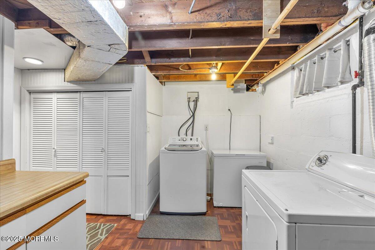 1211 18th Avenue West Belmar, NJ 07719 - Photo 26 of 40 a utility room with sink dryer and washer