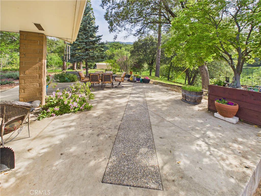 6650 Feliciana Mountain Road Midpines, CA 95345 - Photo 31 of 57 a view of a street with potted plants and large trees
