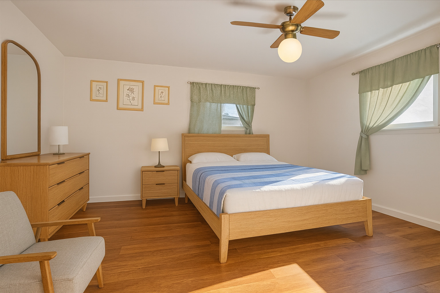 251 West Armitage Avenue Elmhurst, IL 60126 - Photo 9 of 16 a bedroom with a bed and wooden floor