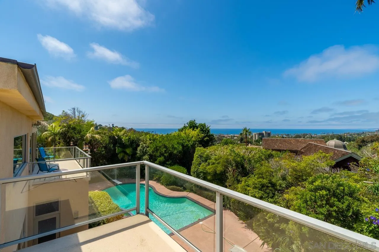 2626 Hidden Valley Road La Jolla, CA 92037 - Photo 50 of 54 a view of a balcony with mountain view
