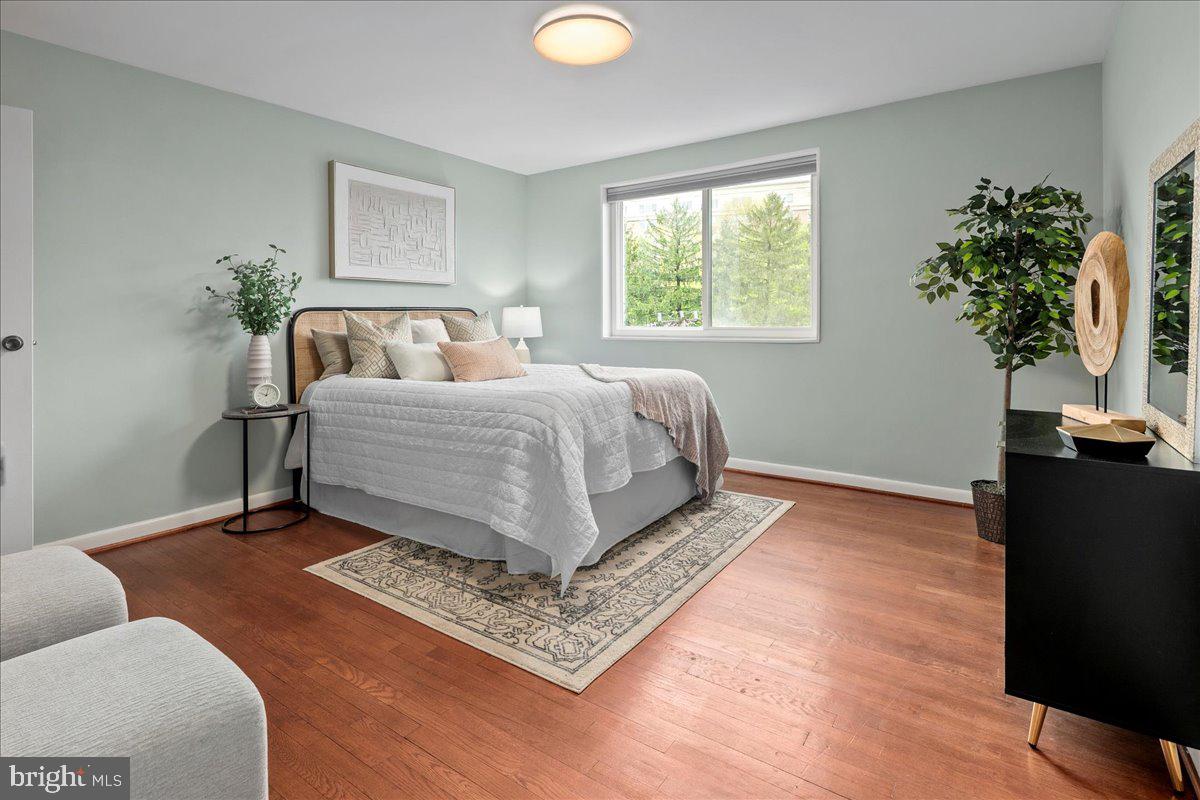 2016 North Adams Street, Unit 701 Arlington, VA 22201 - Photo 16 of 32 a living room with a bed furniture and a potted plant