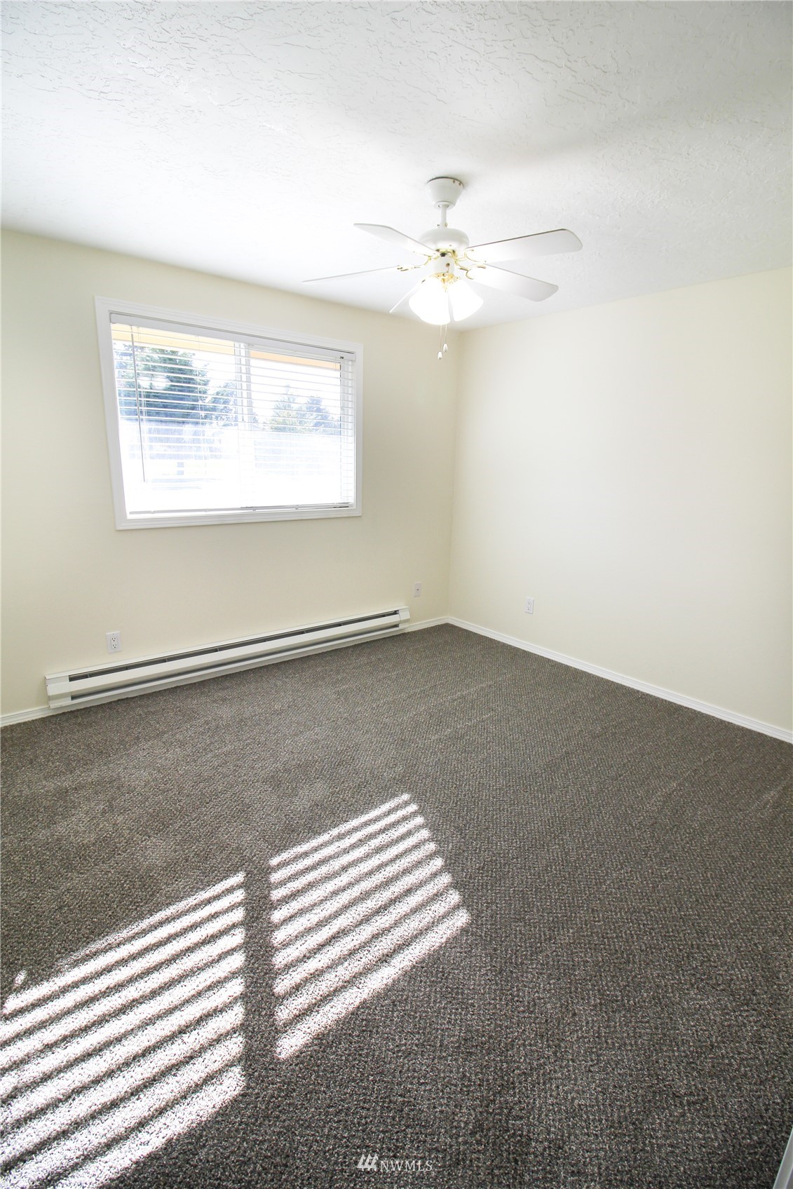 18245 Cinnamon Lane Southwest Rochester, WA 98579 - Photo 12 of 22 en empty room with windows and chandelier fan