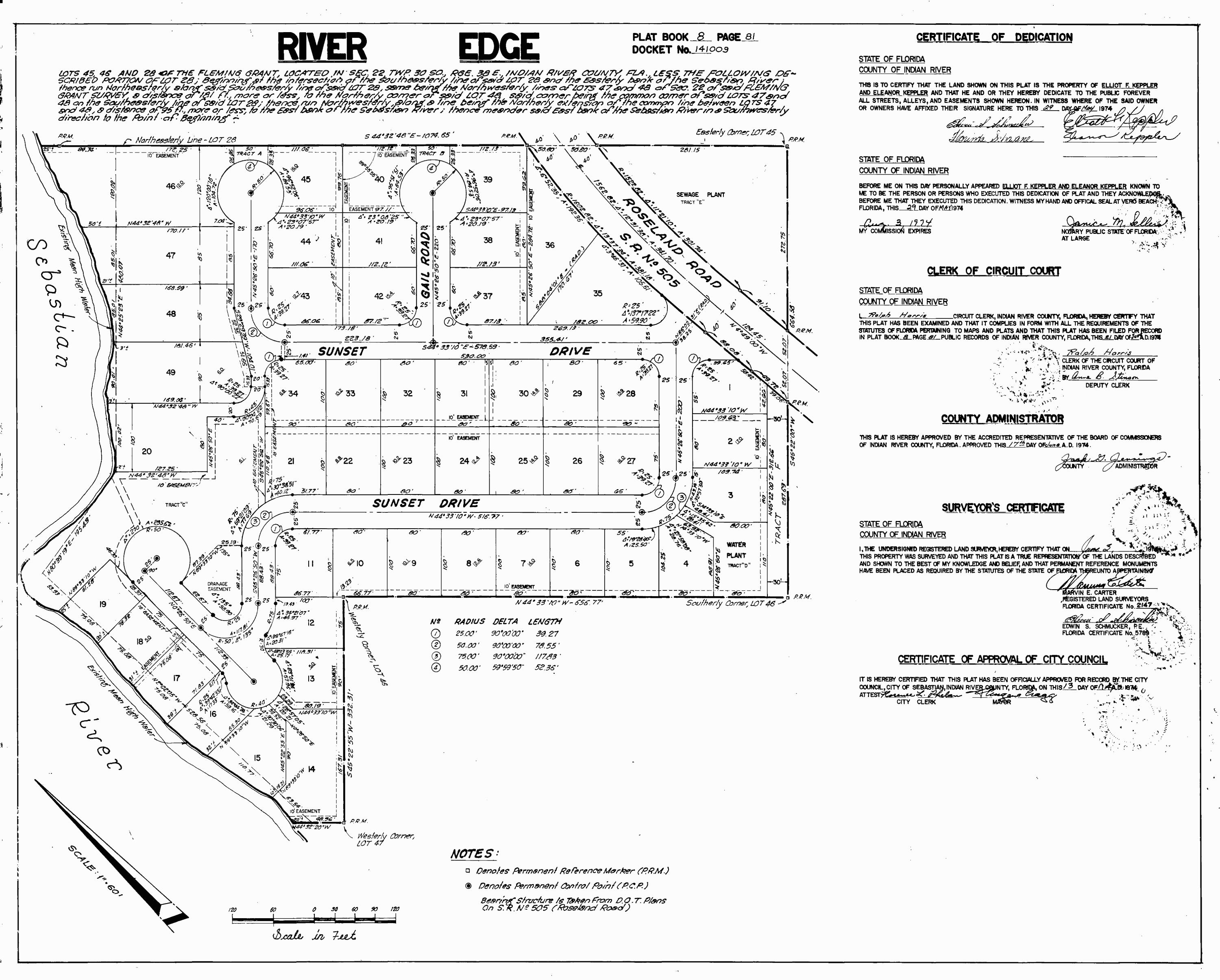 34 Sunset Drive Sebastian, FL 32958 - Photo 16 of 63 34 Sunset Plot Map