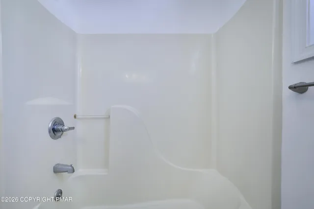 a close up of a bathtub