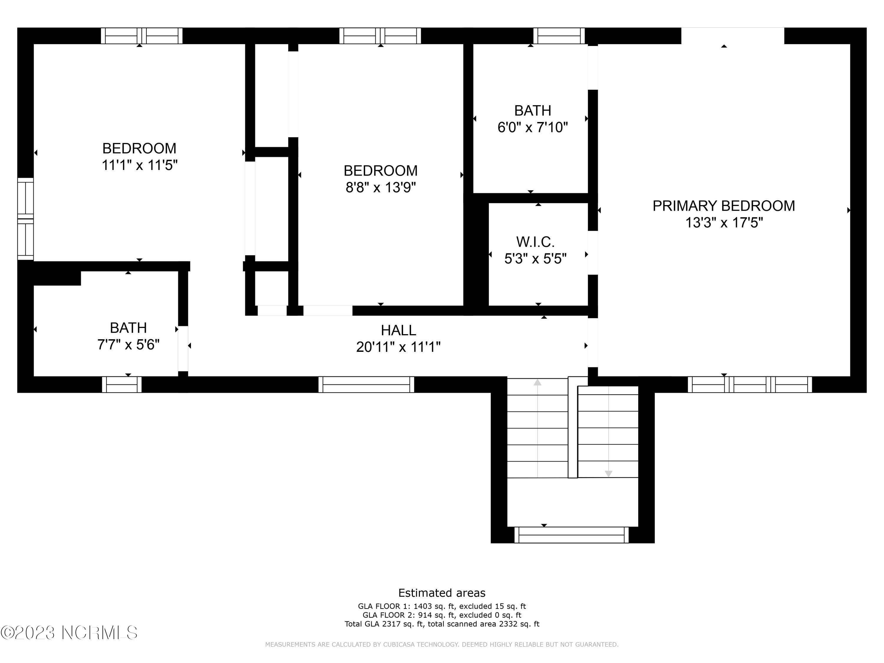 292 Riggs Road Hubert, NC 28539 - Photo 54 of 54 3-2nd_floor_dimensions_292_riggs_rd___hu