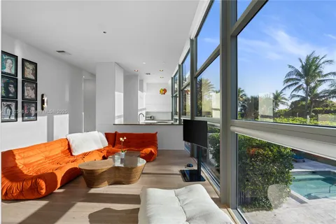 a outdoor space with furniture