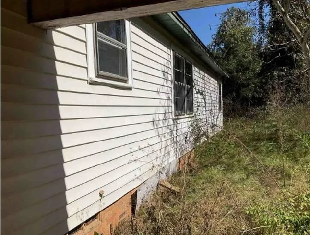 a view of a yard with snow