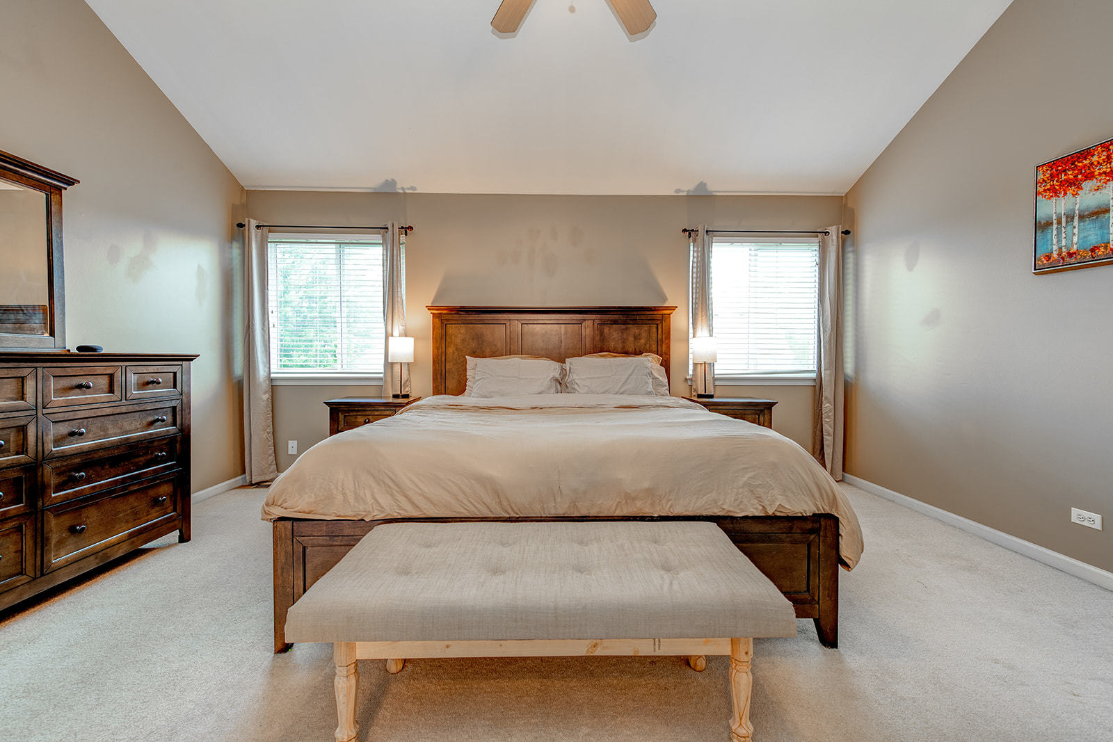 600 Cameron Drive Antioch, IL 60002 - Photo 16 of 23 a bedroom with a bed and a flat tv screen on the dresser