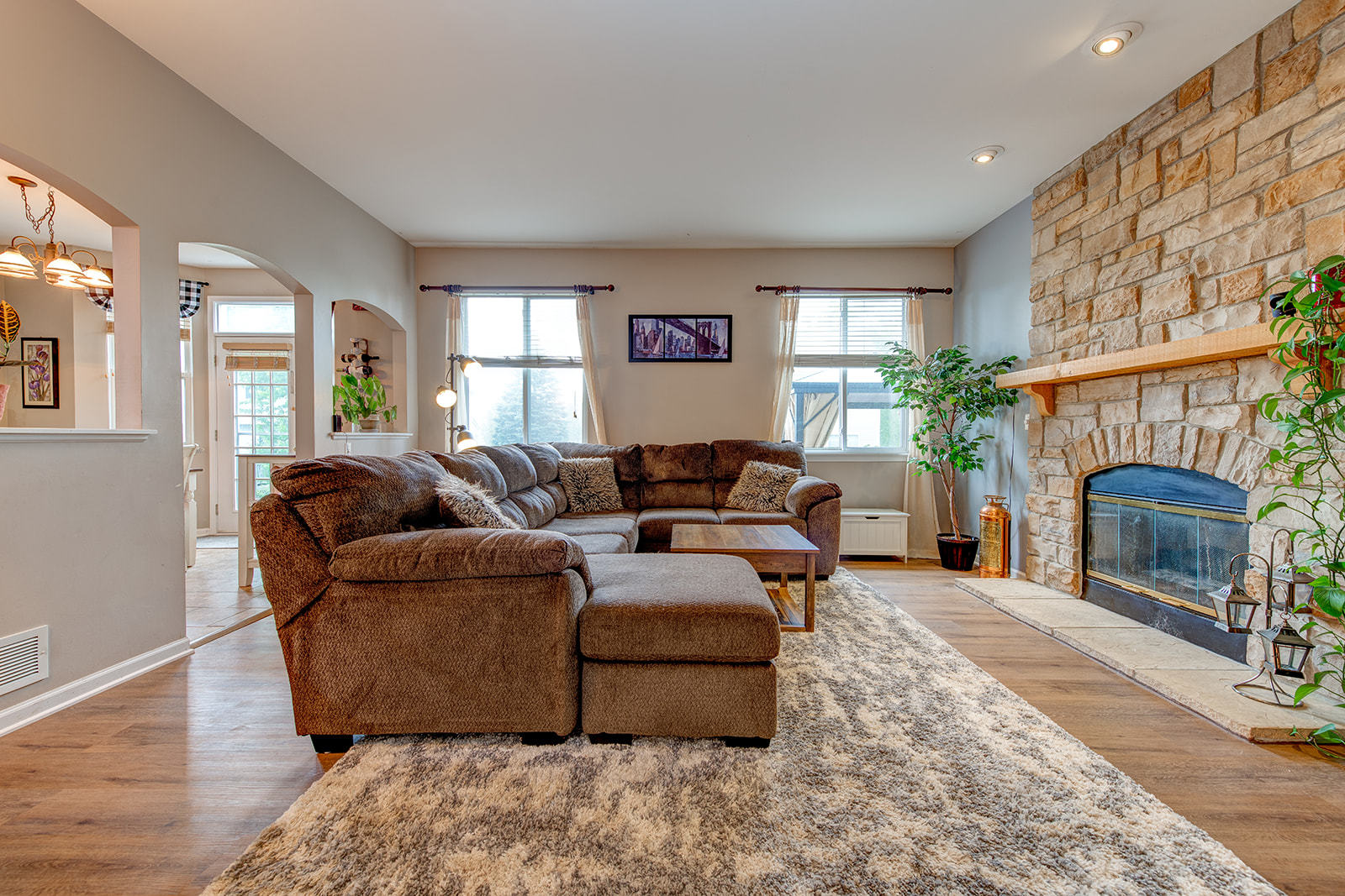 600 Cameron Drive Antioch, IL 60002 - Photo 6 of 23 a living room with furniture a fireplace and a window