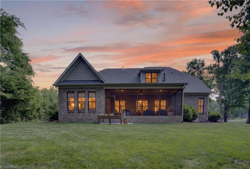 5585 Salem View Road Pfafftown, NC 27040 - Photo 41 of 41 Rear View at Sunset