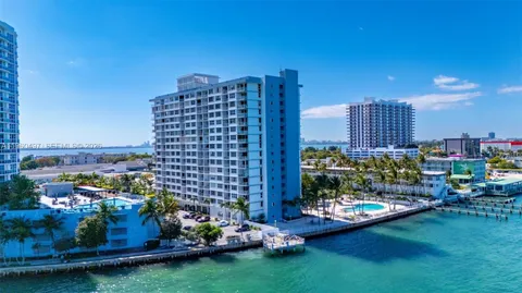 a view of a city with tall buildings