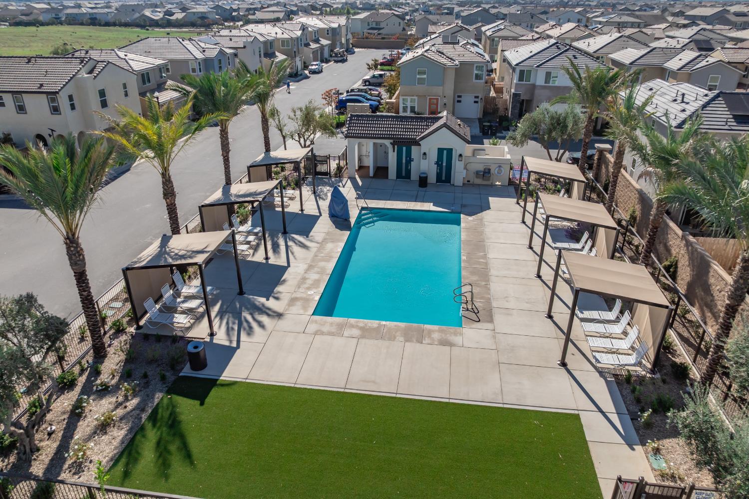 1107 Significant Way West Madera, CA 93636 - Photo 41 of 42 an aerial view of a house with garden space and street view