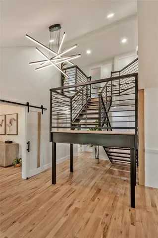 a view of cabinets and wooden floor