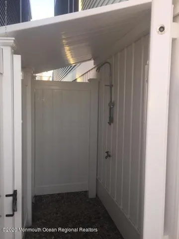 a view of a building from a balcony