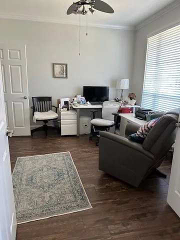 a living room with furniture or couch and a window