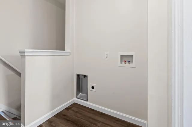 a view of small space with wooden floor