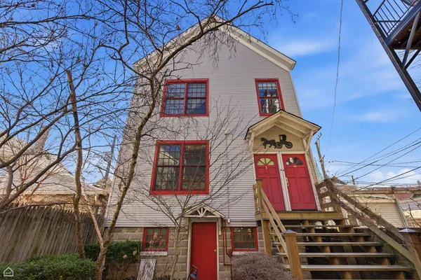 a front view of a house