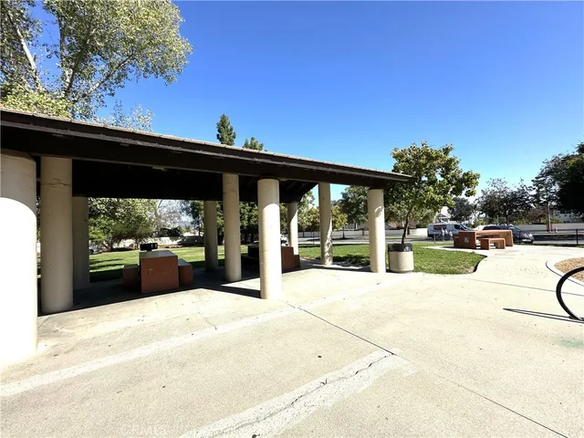 a view of field with tall trees