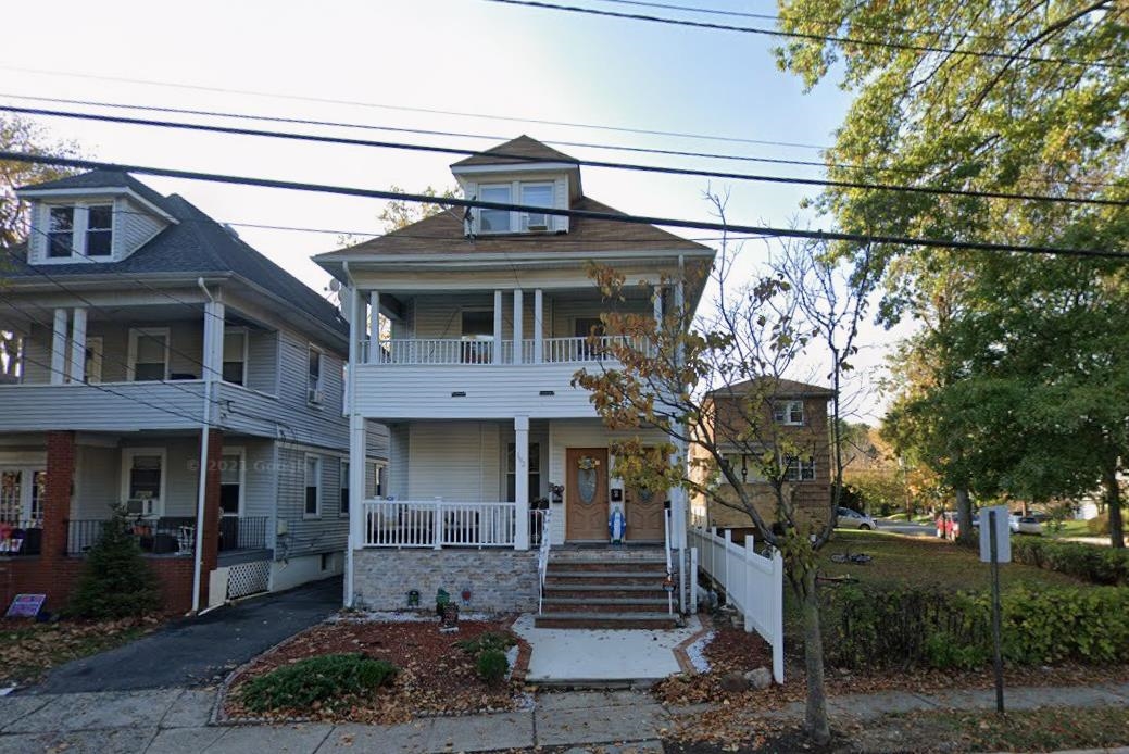 a front view of a house