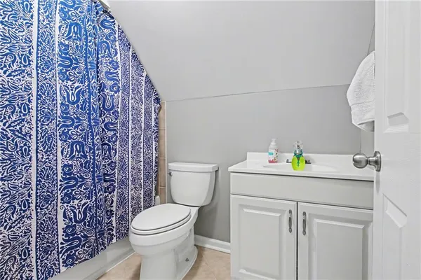 a bathroom with a sink a toilet and a shower