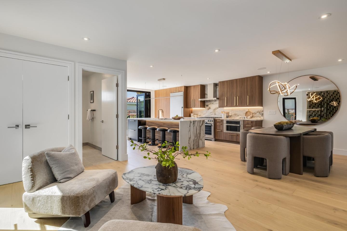139 Victoria Road Burlingame, CA 94010 - Photo 14 of 72 a living room with furniture and a view of kitchen
