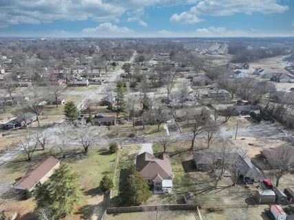an aerial view of multiple house