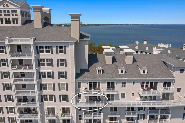 a front view of a building with balcony