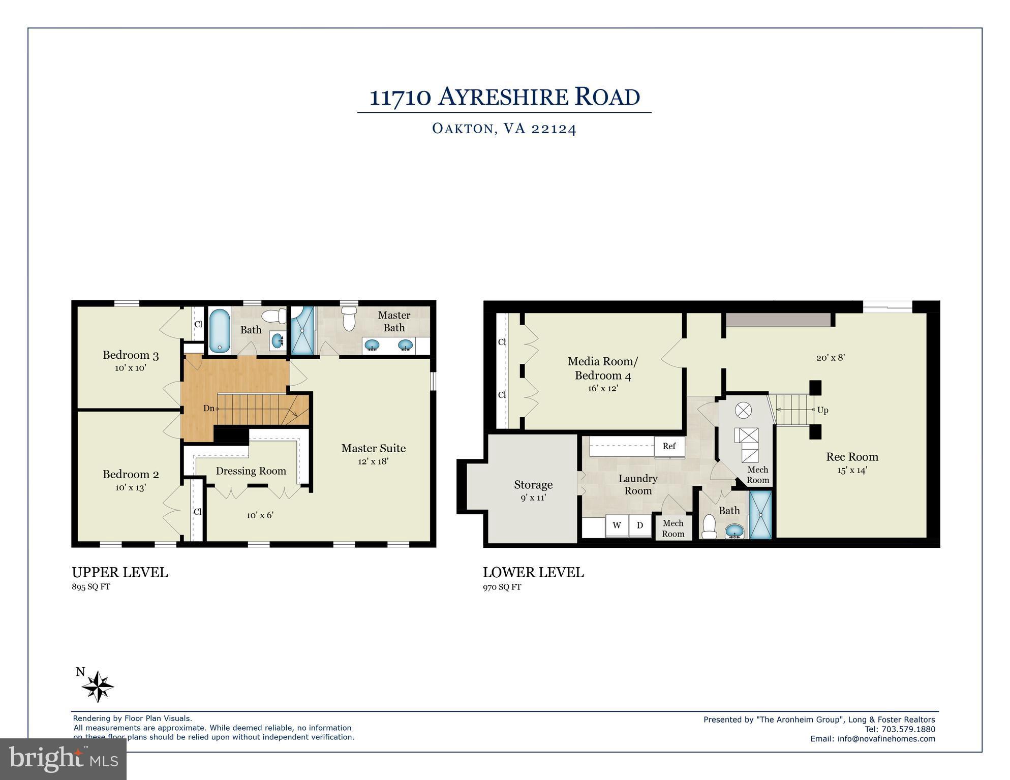 11710 Ayreshire Road Oakton, VA 22124 - Photo 30 of 30 Floor plans - upper and lower levels
