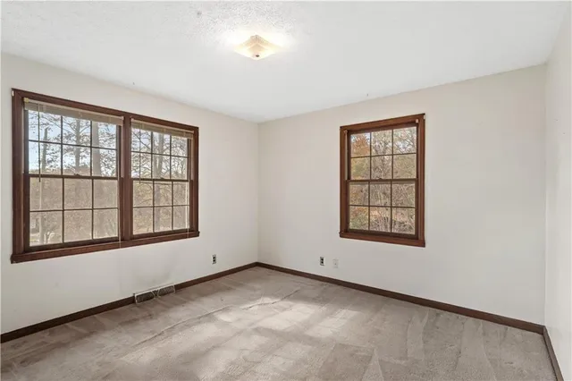 an empty room with a window