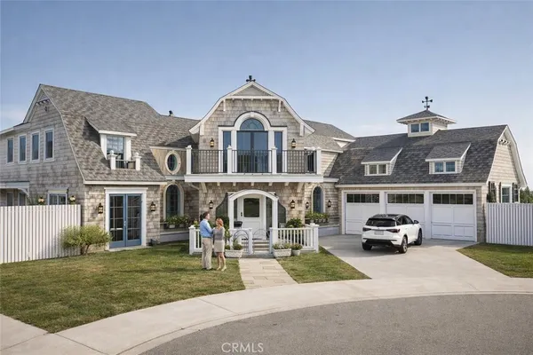 a car parked in front of a house