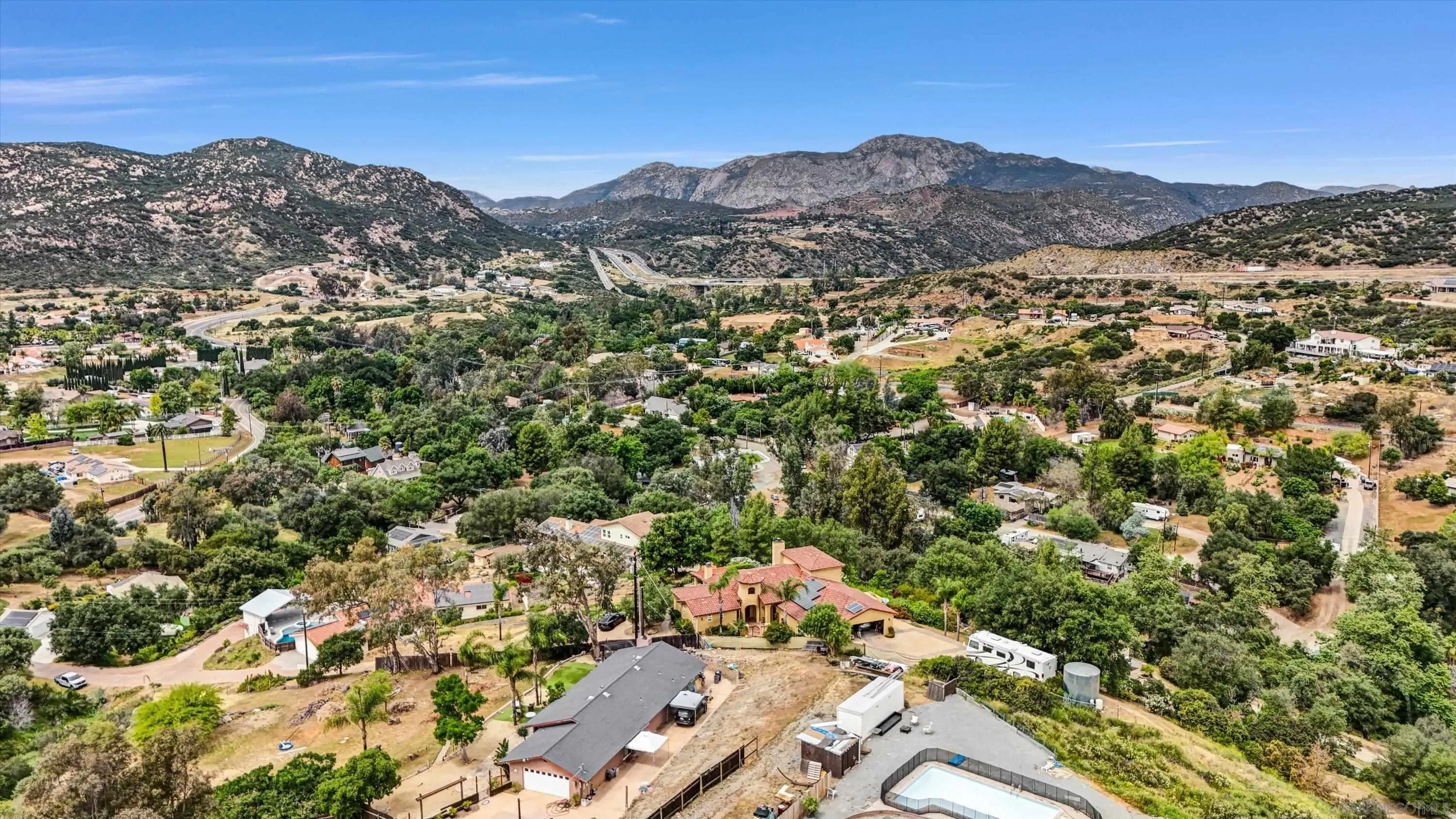 584 South Grade Road Alpine, CA 91901 - Photo 34 of 39 an aerial view of residential houses and city view