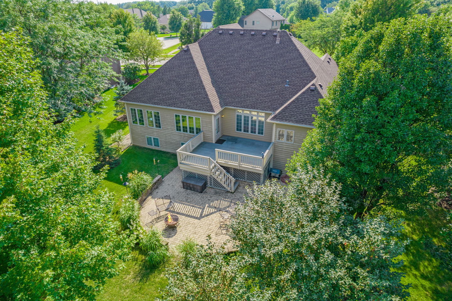 749 Merrill New Road Sugar Grove, IL 60554 - Photo 3 of 43 an aerial view of a house with garden space and street view