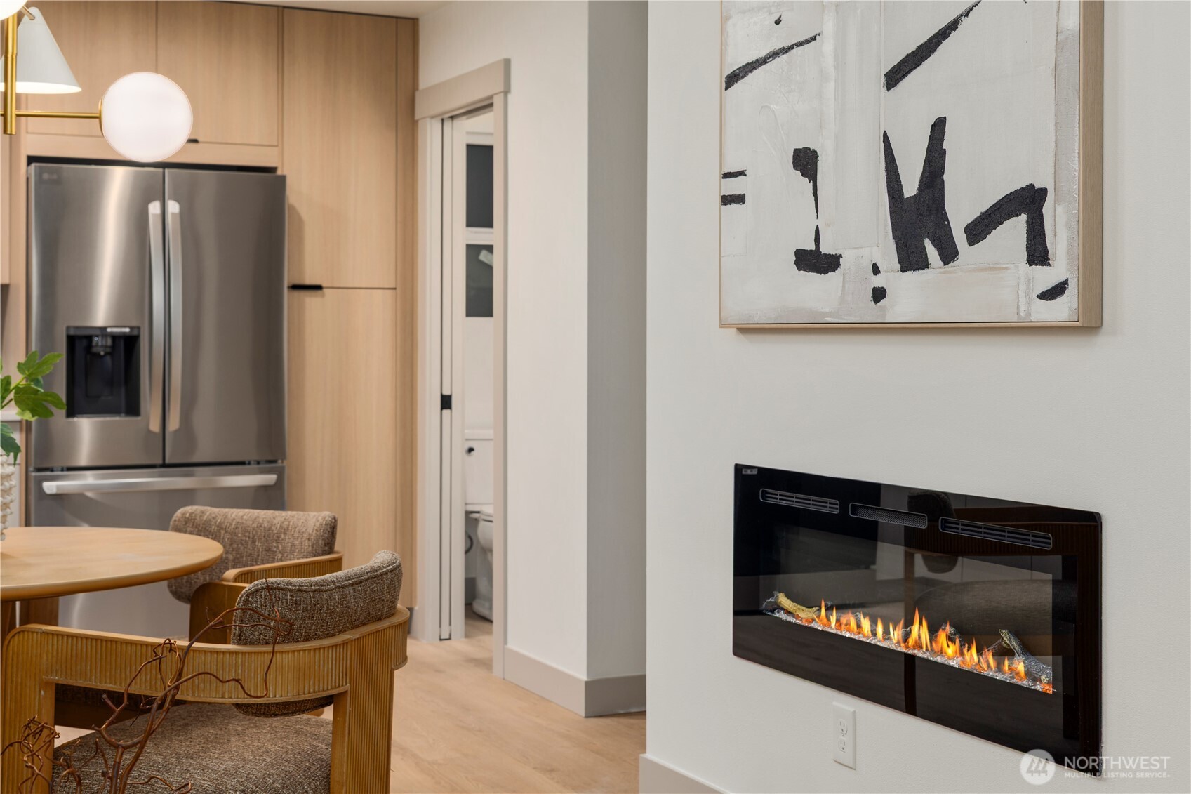 815 26th Avenue South, Unit B Seattle, WA 98144 - Photo 25 of 33 a living room with furniture and a fireplace