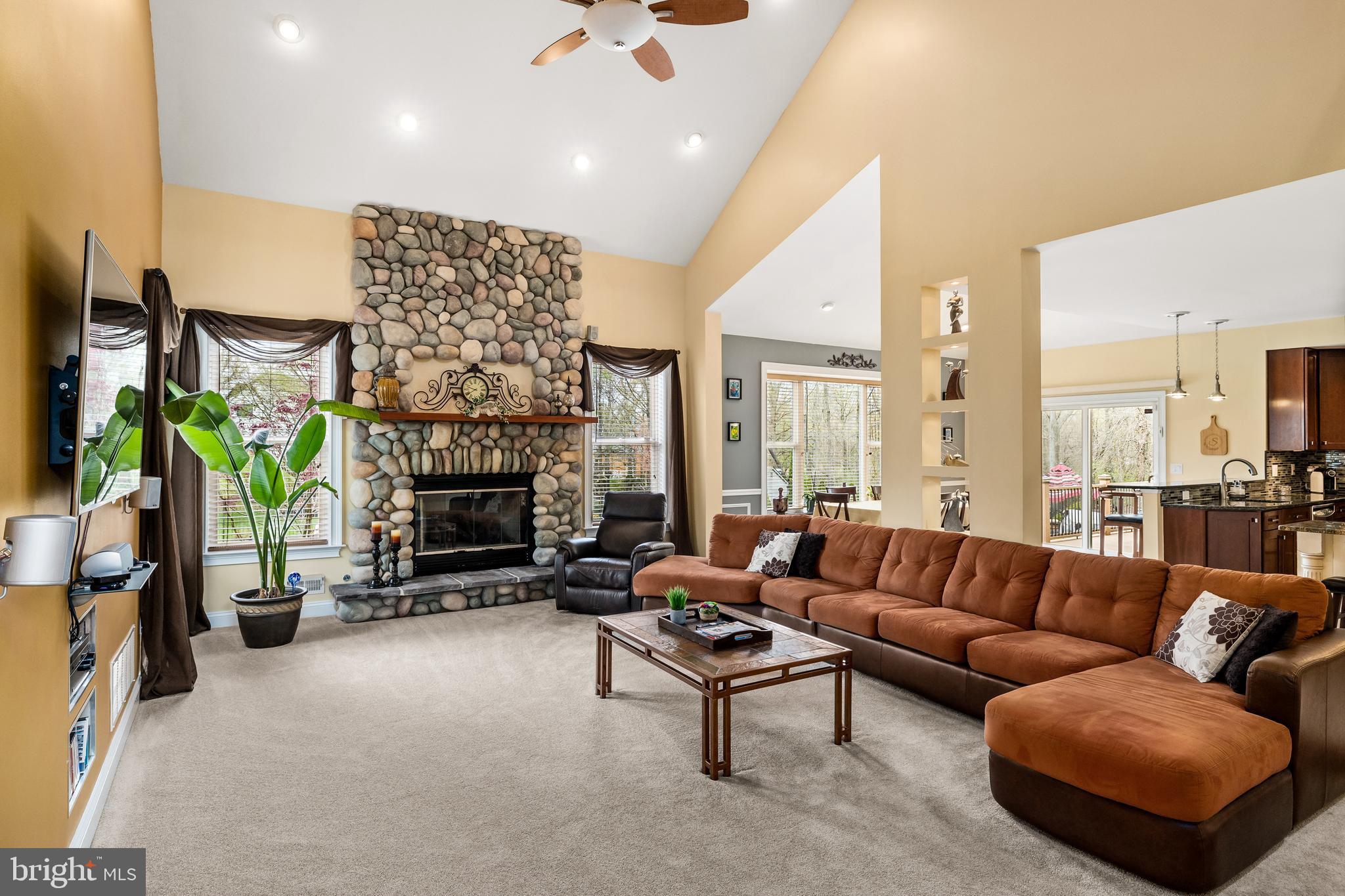 21 Starke Lane Delran, NJ 08075 - Photo 12 of 48 Family Room with Stone Gas Fireplace