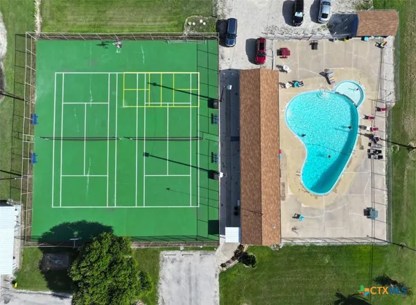 a bird view of a house