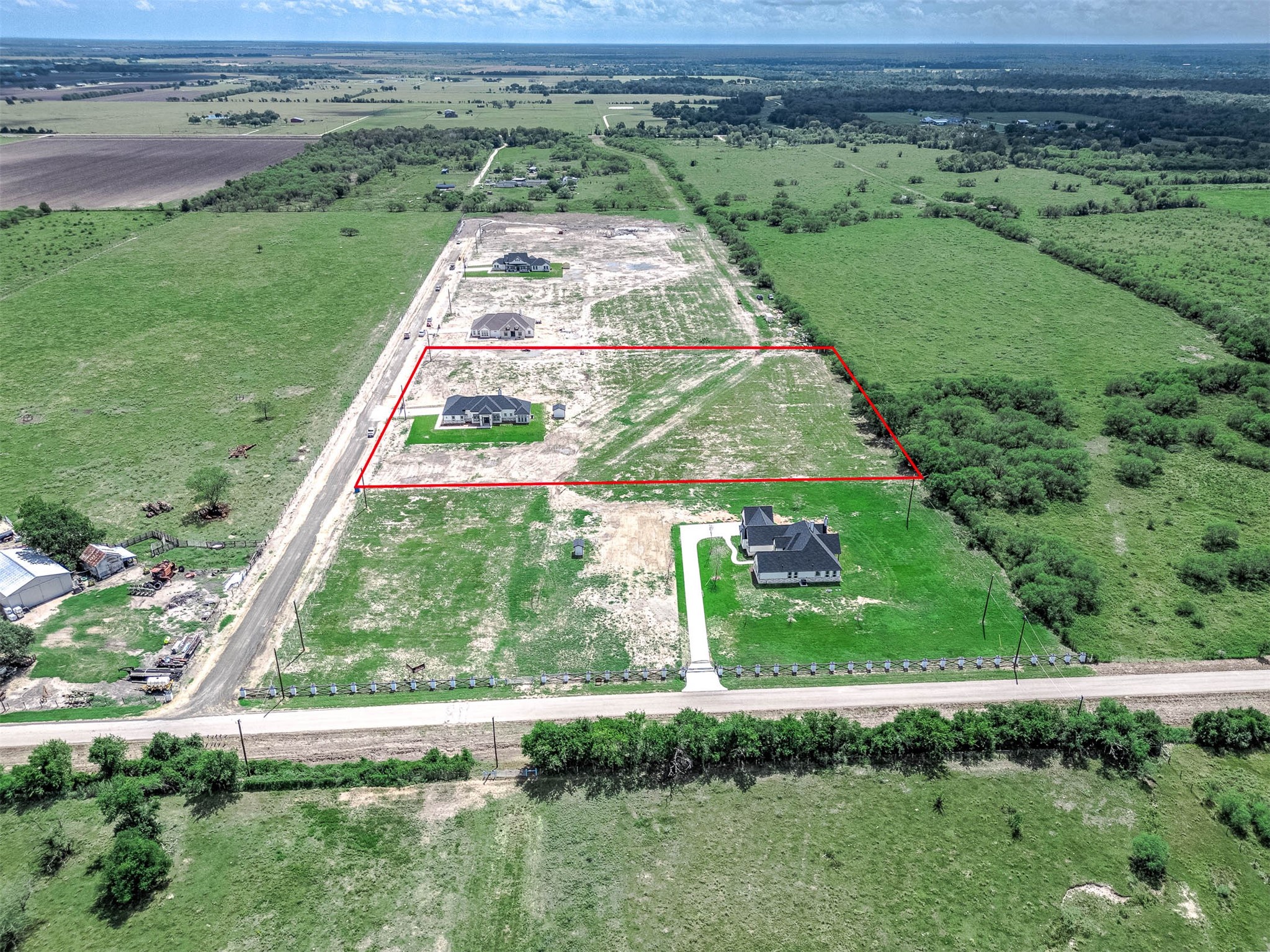 13911 Routt Point Road Needville, TX 77461 - Photo 18 of 19 Aerial view of the subdivision, highlighting the property boundaries and its location within the community.